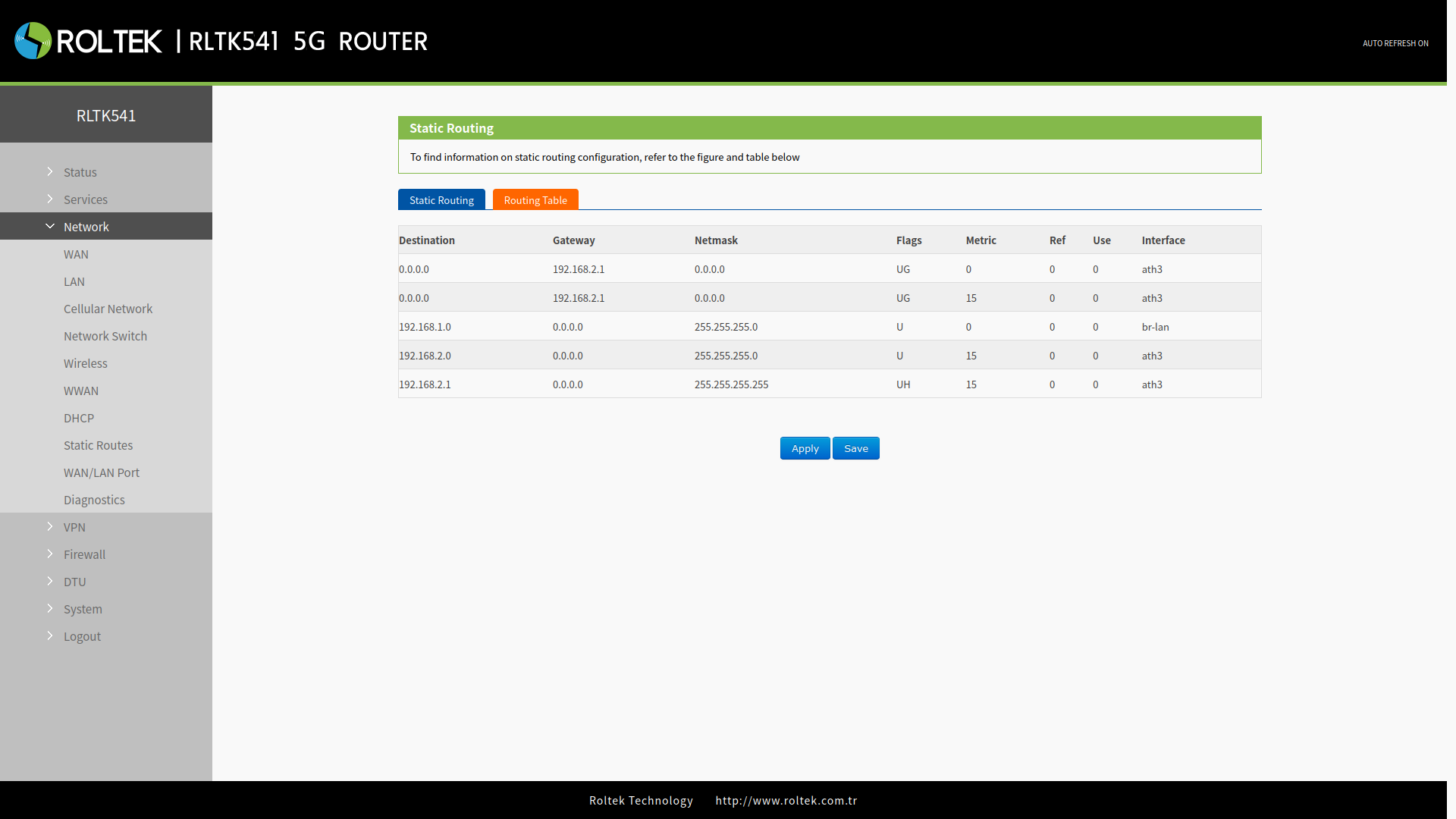 RoutingTable-541